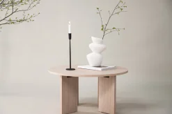 Soffbord 'Arvika' Runt 80cm - Vitpigmenterad Ek
