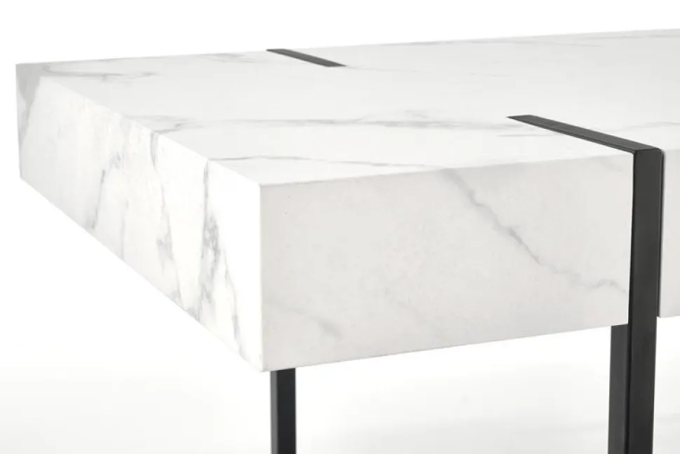 Soffbord 'Blanca' - Vit marmor