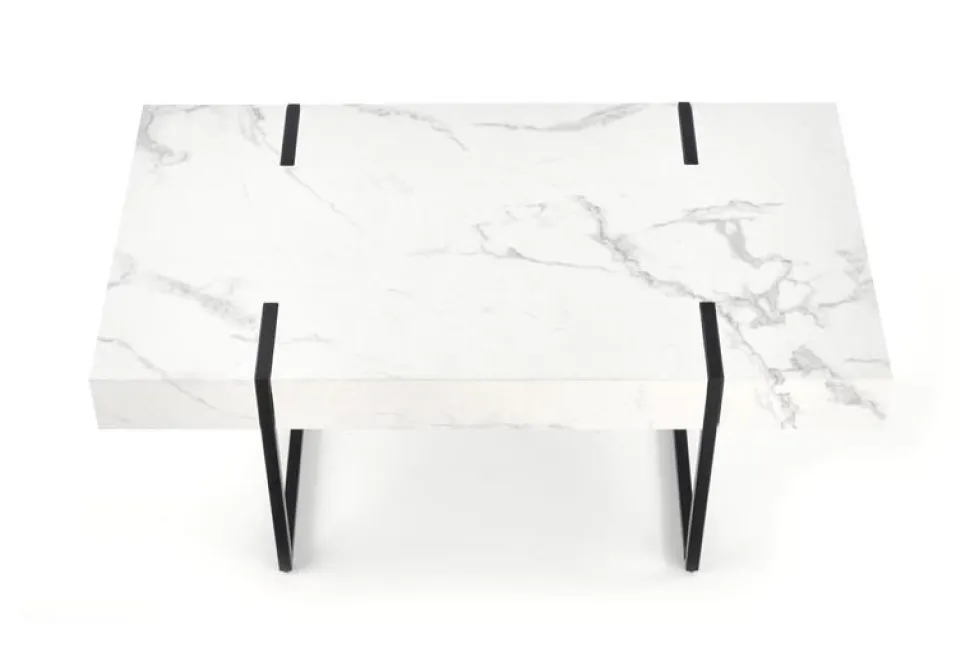 Soffbord 'Blanca' - Vit marmor