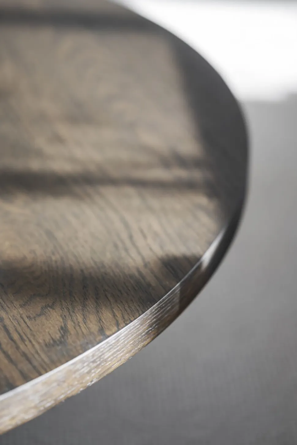 Soffbord 'Boxford' Runt 110cm - Mörk ek