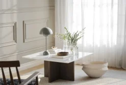 Soffbord 'Brooksville' 90x90cm - Vit/Brun