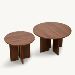 Soffbord 'Créme' Runt 75cm - Valnöt
