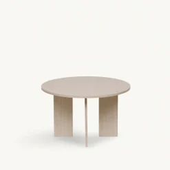 Soffbord 'Créme' Runt 75cm - Vitpigmenterad