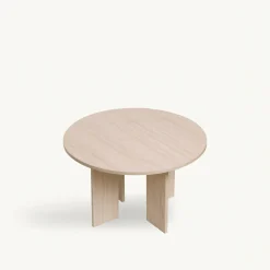 Soffbord 'Créme' Runt 75cm - Vitpigmenterad