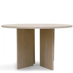 Soffbord 'Créme' Runt 75cm - Vitpigmenterad