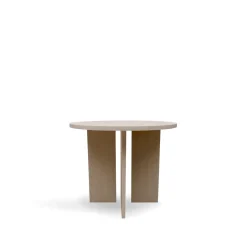 Soffbord 'Créme' Runt 55 cm - Vitpigmenterad