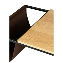 Soffbord inkl. tidningsställ 'Ylva' - Natur/Svart