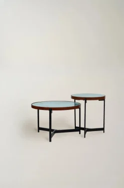 Soffbord 'Marble' 2 delar - Svart/Vit