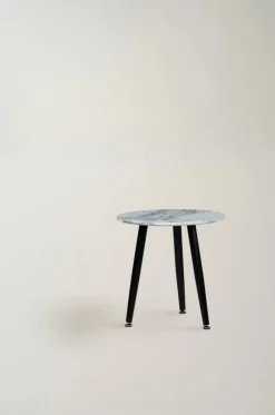 Soffbord 'Marbleous' - Vit/Svart