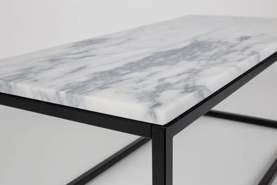 Soffbord 'Marble Power' - Svart/Marmor