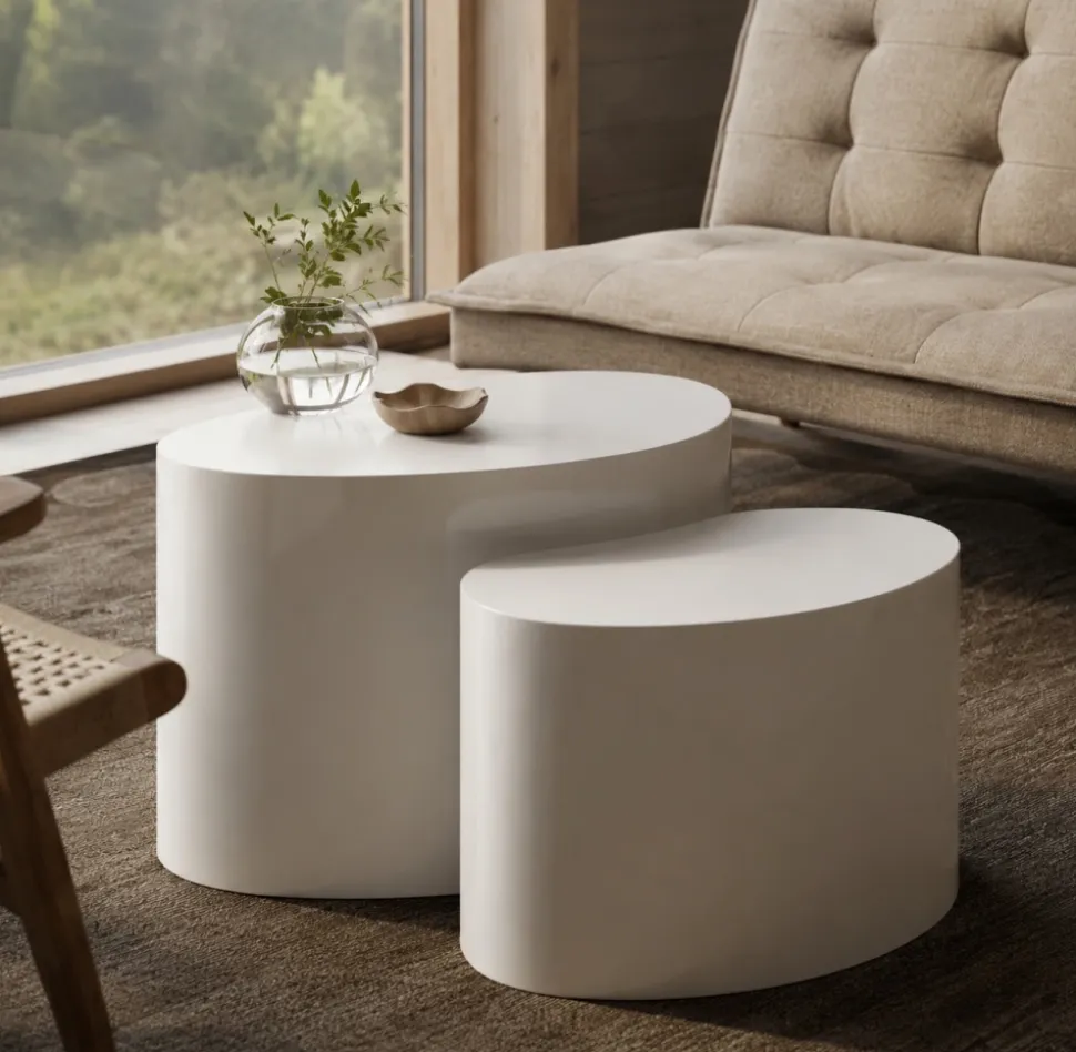 Soffbord 'Ponza' 2 delar - Vit