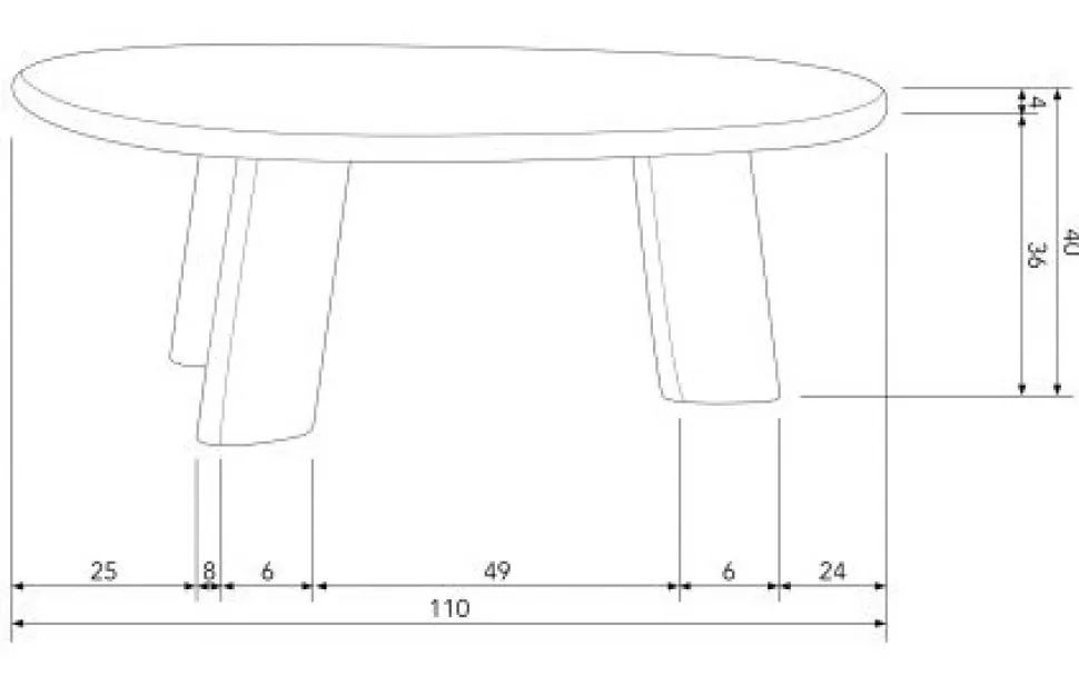 Soffbord 'Roundly' - Valnöt