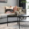 Soffbord 'Skye' Runt 89cm - Svart