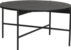 Soffbord 'Skye' Runt 89cm - Svart
