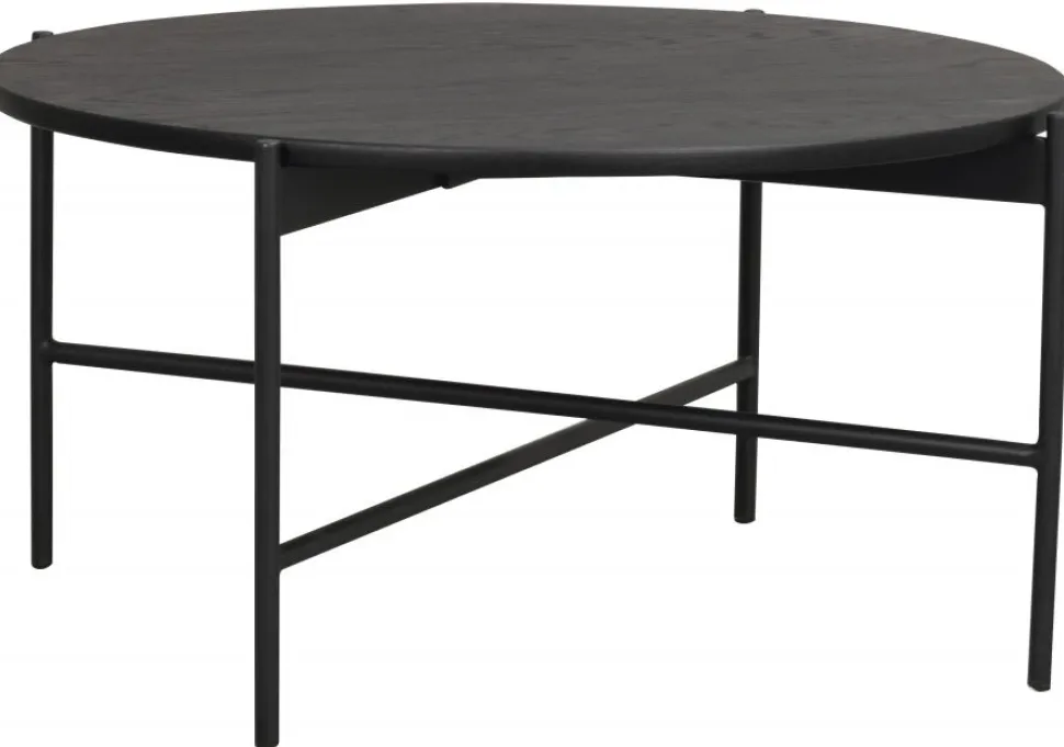 Soffbord 'Skye' Runt 89cm - Svart