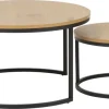 Soffbord 'Spiro' 80cm - Natur/Svart
