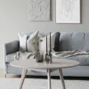 Soffbord 'Yumi' Runt 90cm - Vitpigmenterad ek