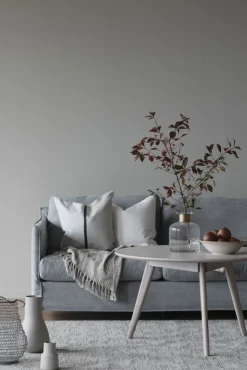 Soffbord 'Yumi' Runt 90cm - Vitpigmenterad ek
