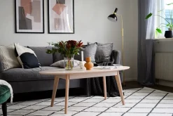 Soffbord 'Yumi' 130x65cm - Vitpigmenterad