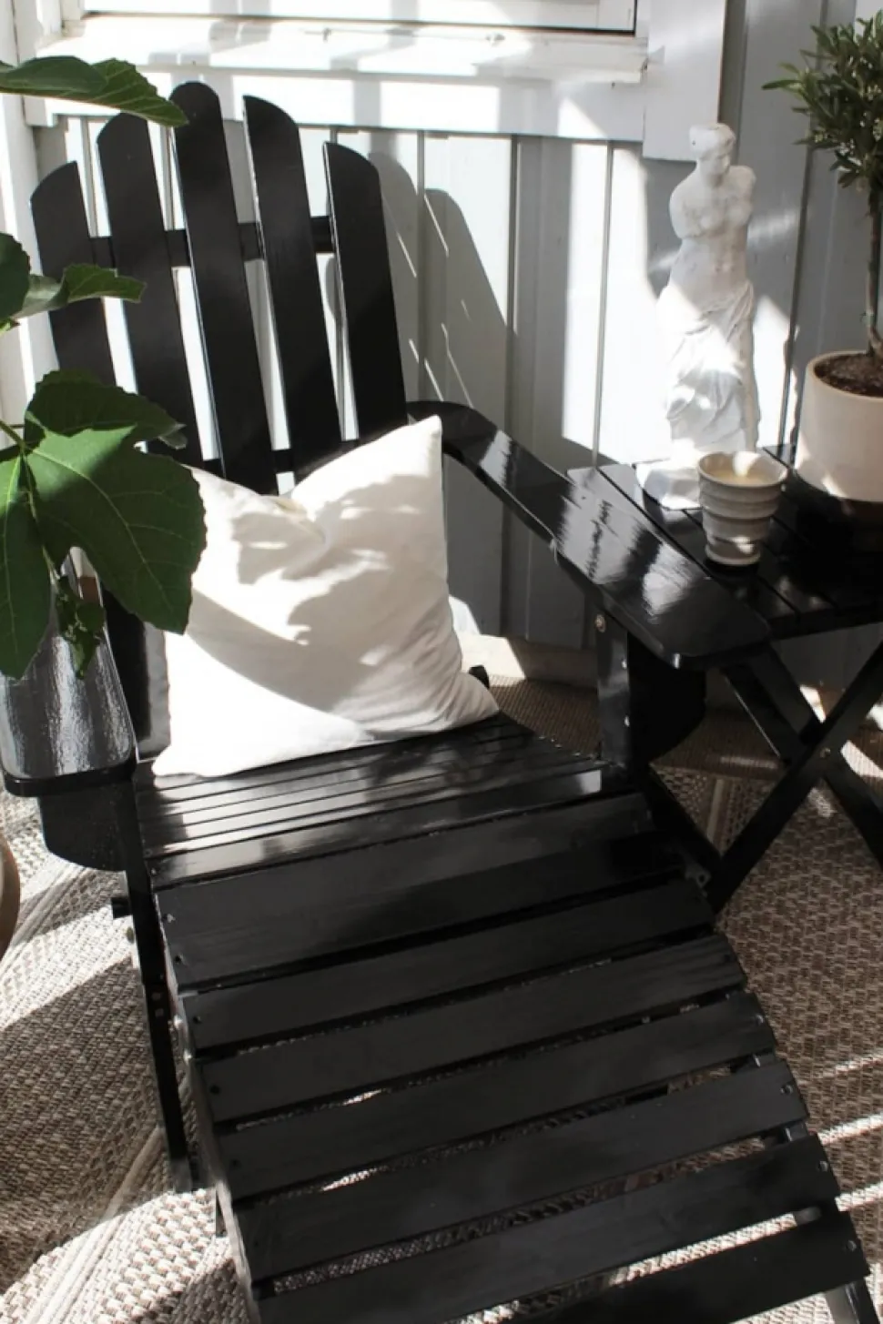 Solstol 'Lounge' - Svart