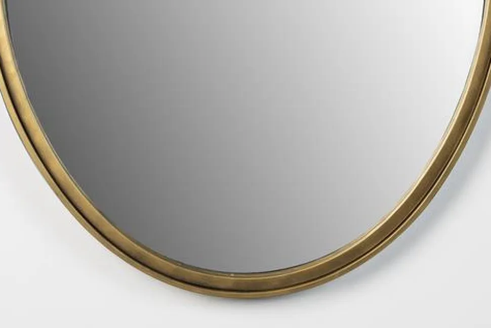 Spegel 'Matz' Oval - Antik mässing