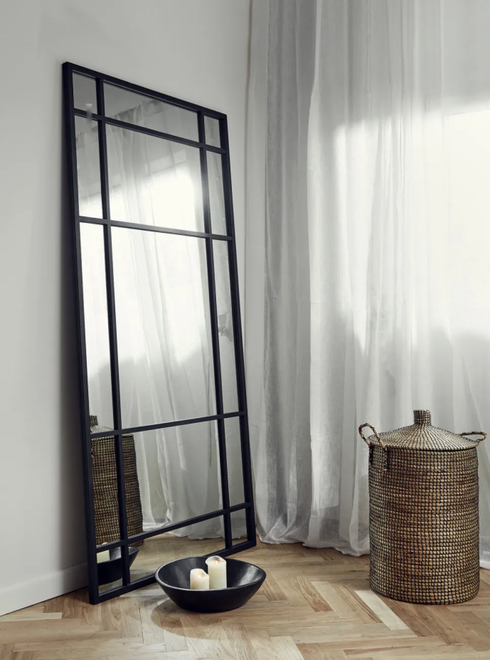Spegel 'Spirit' 102x204cm - Svart