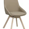 Stol 'Alison' Läder - Beige/vitpigmenterad