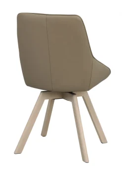 Stol 'Alison' Läder - Beige/vitpigmenterad