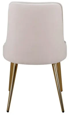 Stol 'Elverum Deluxe' - Beige/Mässing