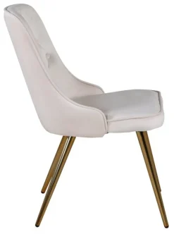 Stol 'Elverum Deluxe' - Beige/Mässing