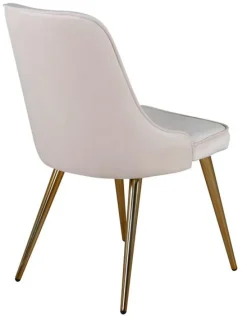 Stol 'Elverum Deluxe' - Beige/Mässing