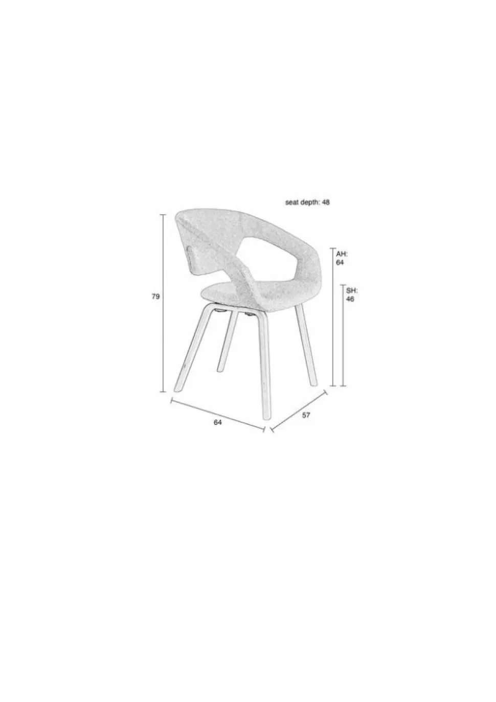 Stol 'Flexback' - Svart