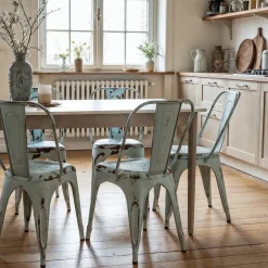 Stol 'Montmartre' - Vintage/Turkos