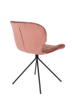 Stol 'Omg' - Sammet/Rosa