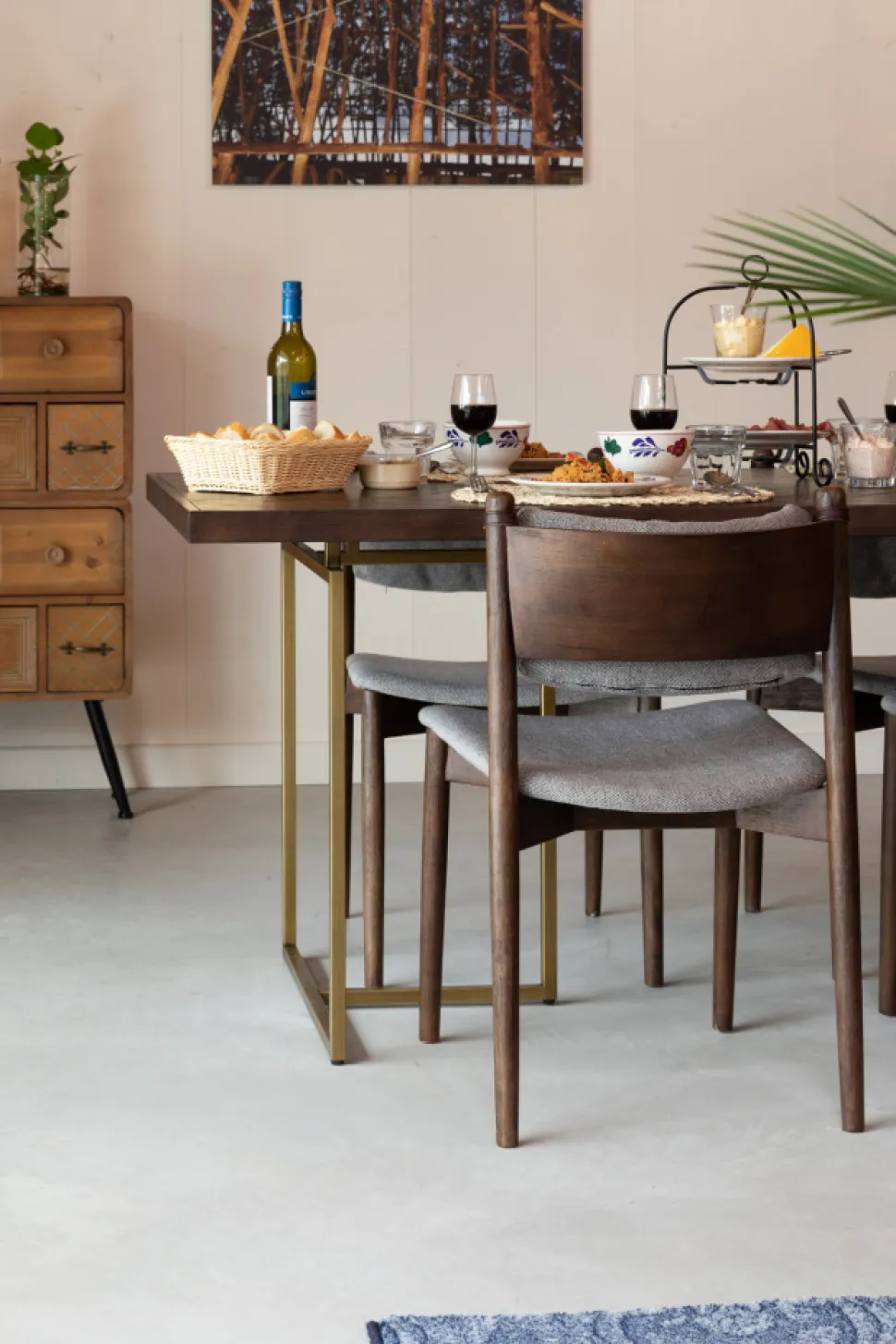 Stol 'Torrance' - Beige/Brun