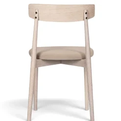Stol 'Ystad' - Vit ek/Beige