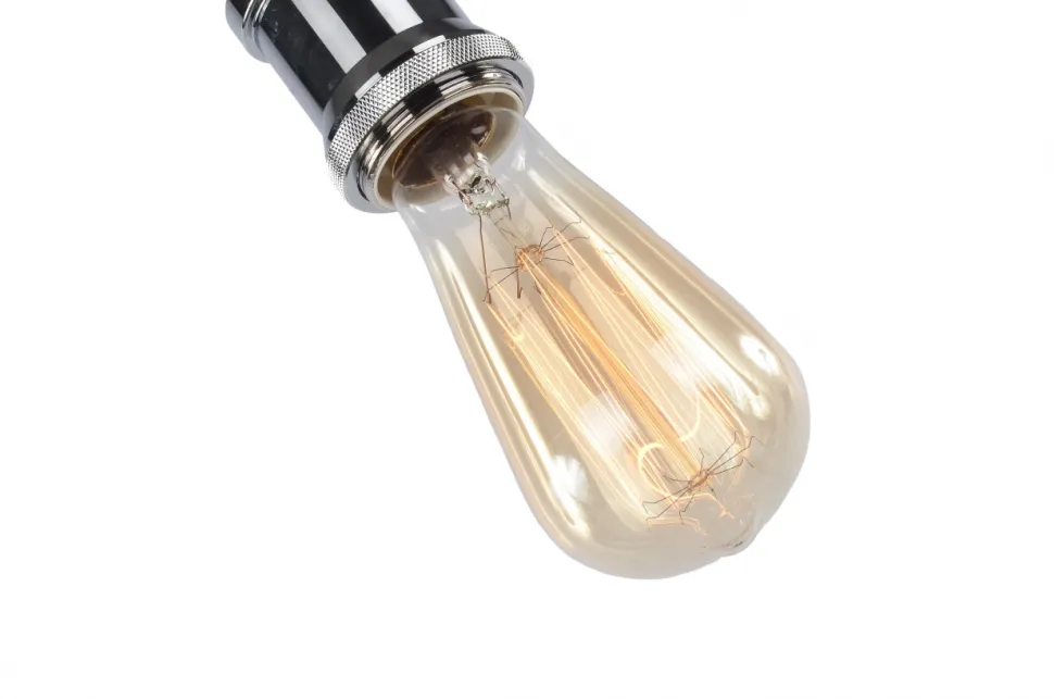 Taklampa 'Chrome' - Glas/Metall