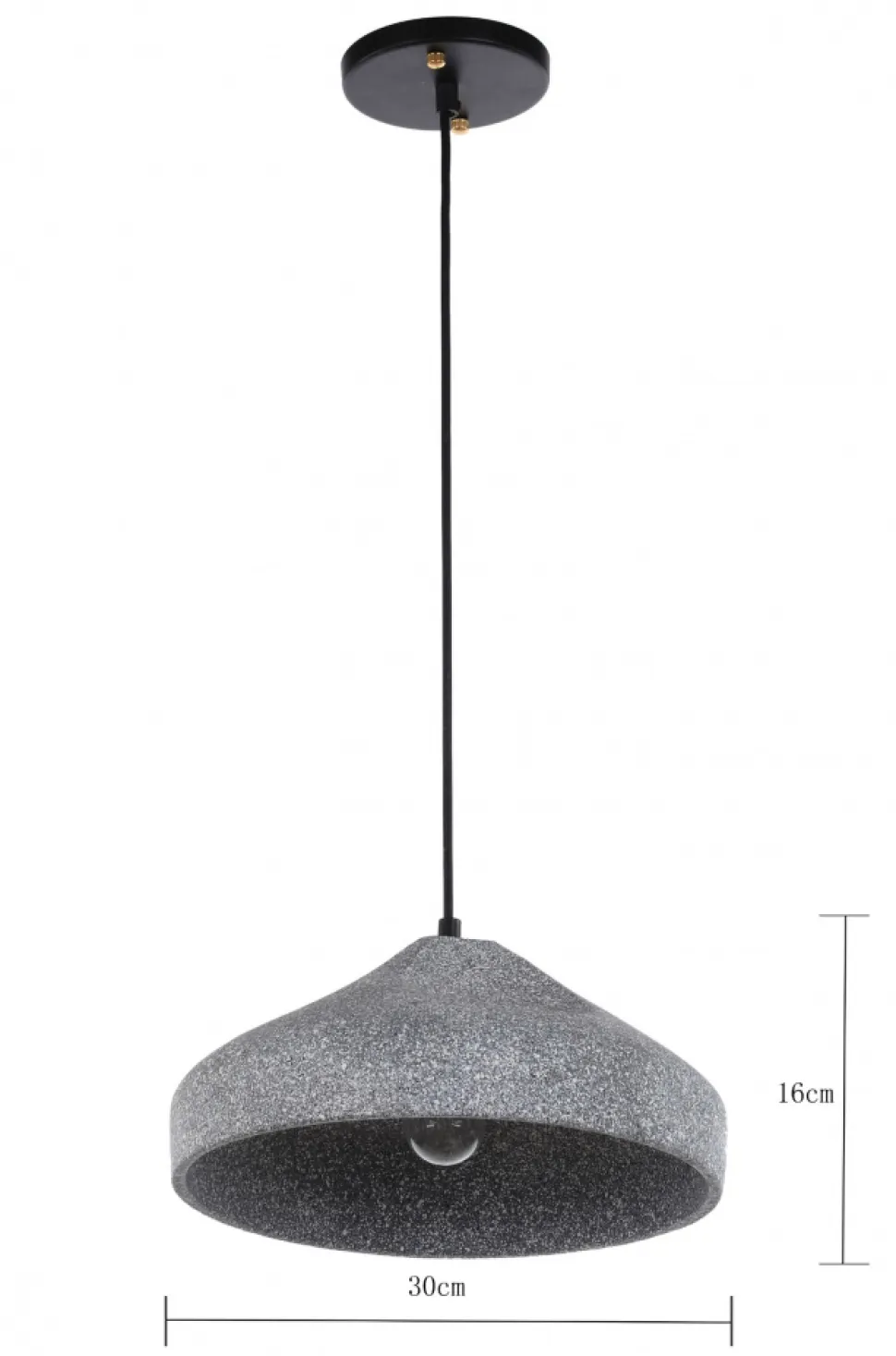 Taklampa 'Grafite Circle' - Cement
