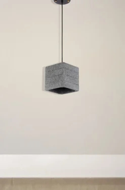 Taklampa 'Stone Cube' - Cement