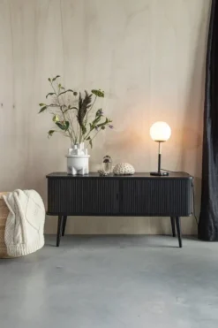 Tv-bänk 'Barbier' - Svart