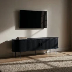 Tv-bänk 'Holmvik' - Svart