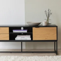 TV-bänk 'Line' - Ek/Svart