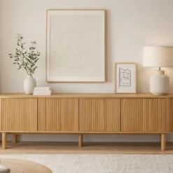 Tv-bänk 'Myshult' 200x55cm - Natur