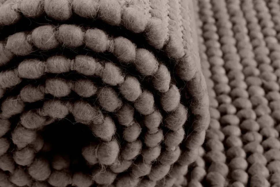 Ullmatta 'Avafors Wool Bubble' 240x240cm - Brun