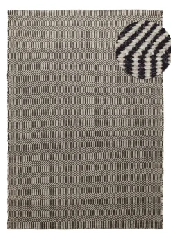 Ullmatta 'Larkana' - Beige/svart