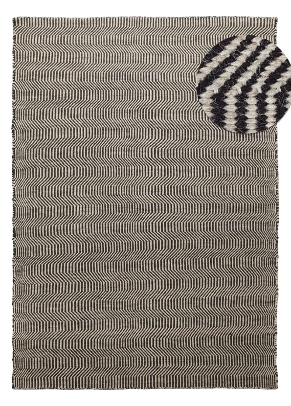 Ullmatta 'Larkana' - Beige/svart