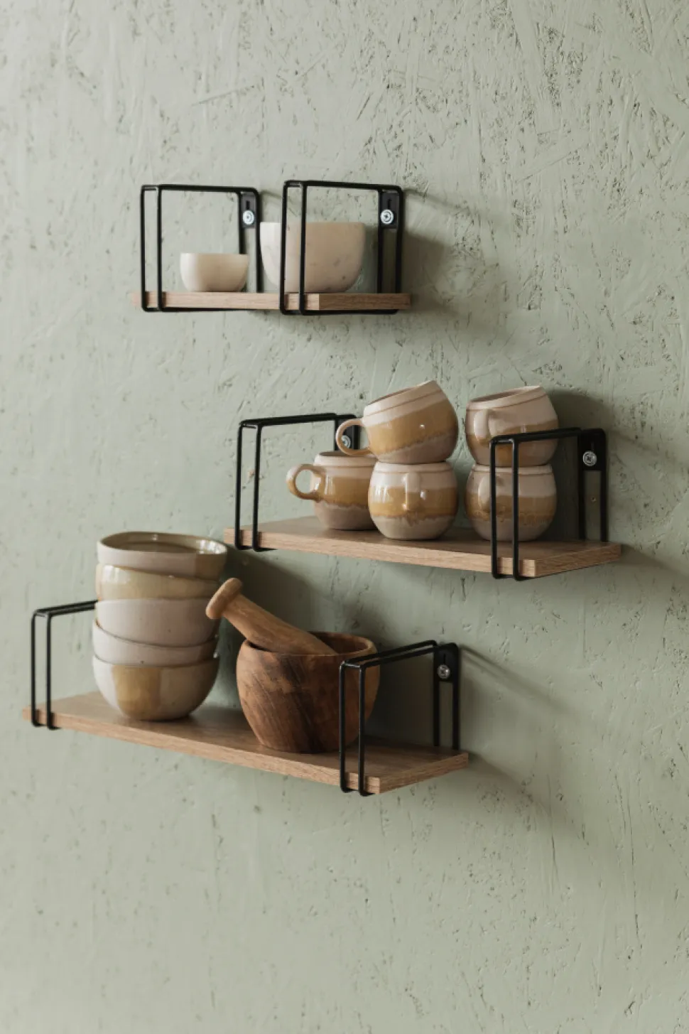 Vägghyllor 'Square' 3 pack - Ek