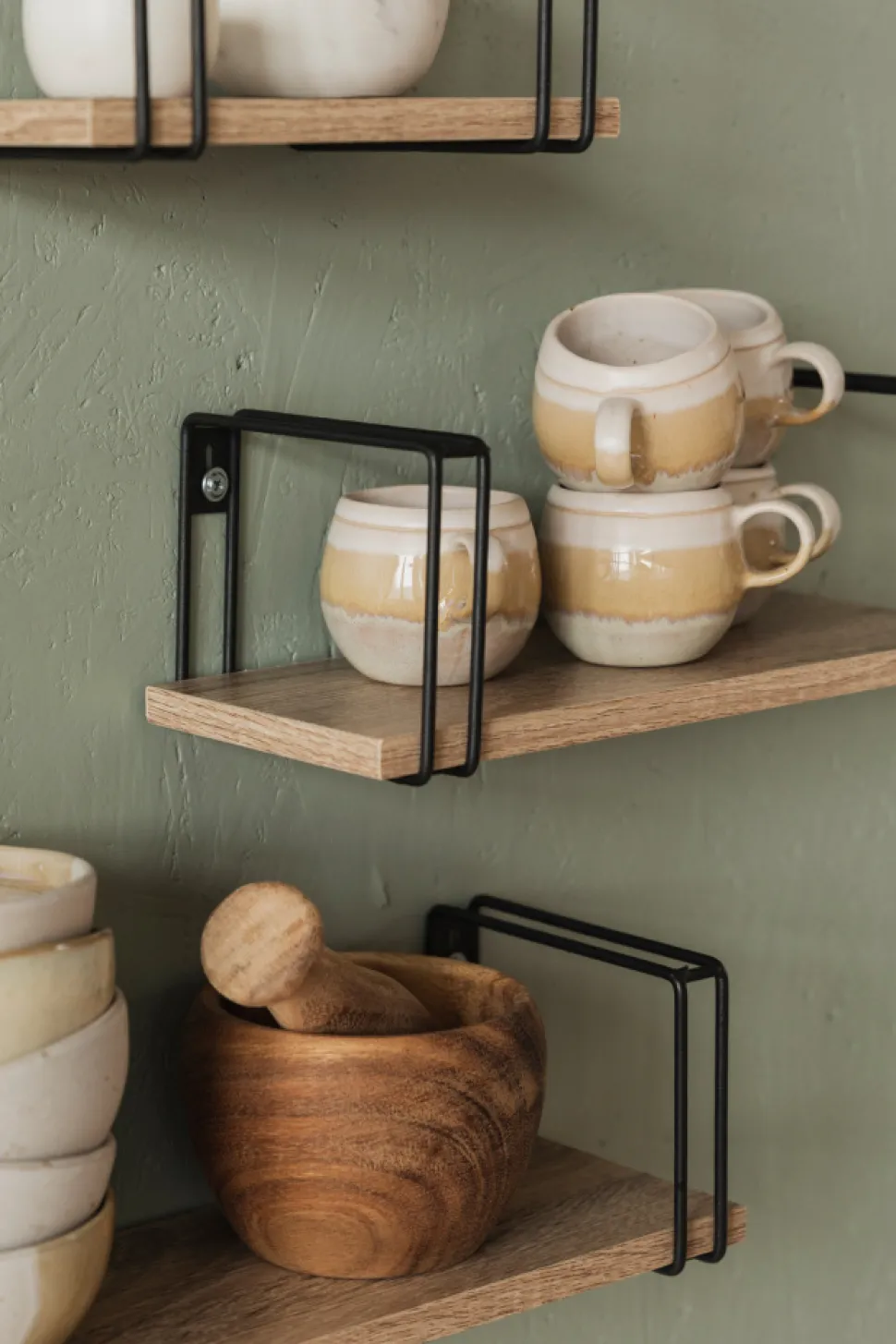 Vägghyllor 'Square' 3 pack - Ek