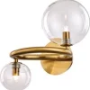 Vägglampa 'Brass' - Mässing