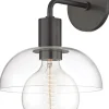 Vägglampa 'Glass Shade' - Svart
